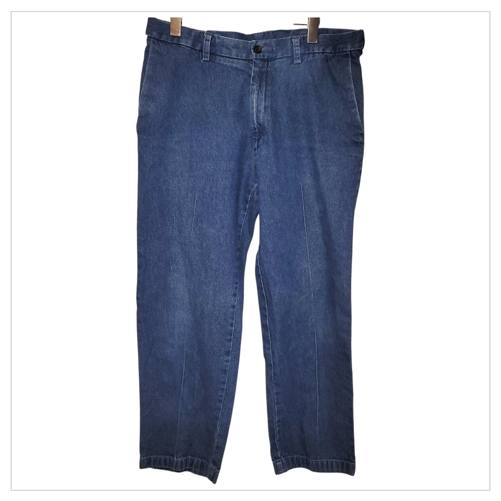 4/25 H&M Men’s Blue Denim Pants Size 34 Cropped Ankle Casual Modern